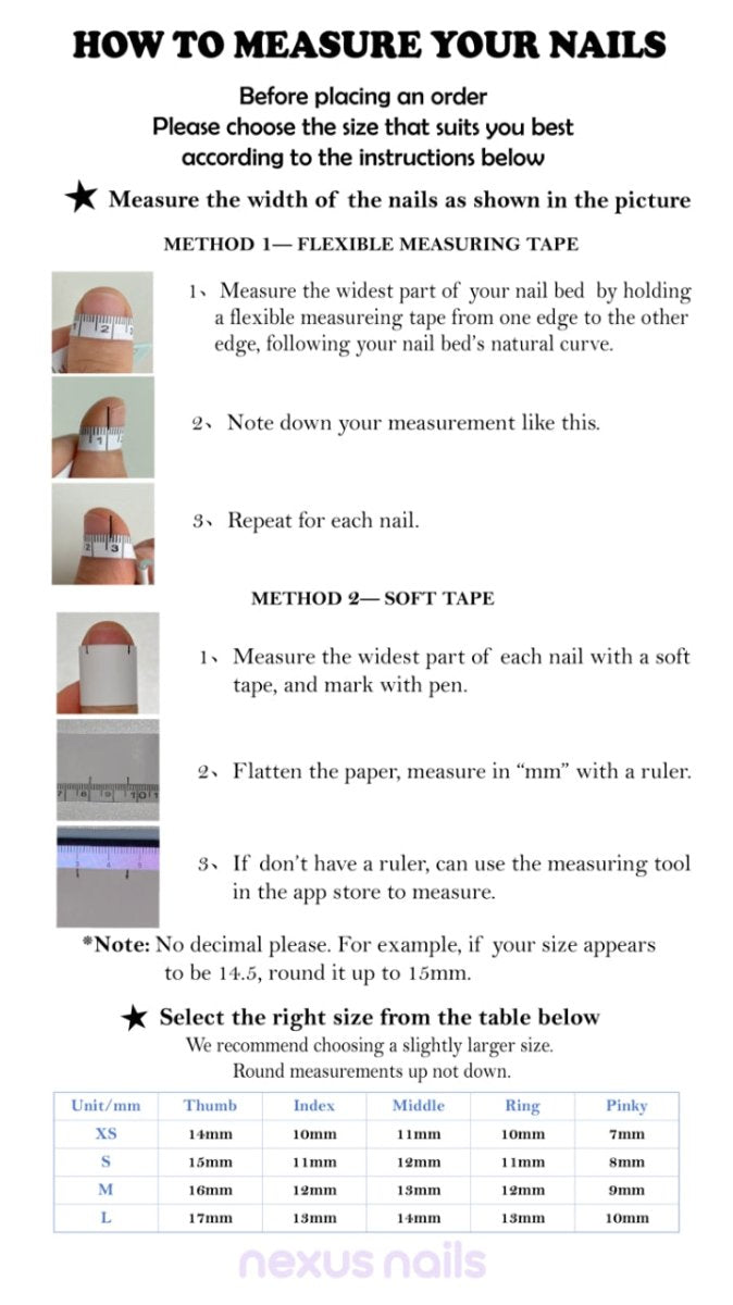How To Measure your nails