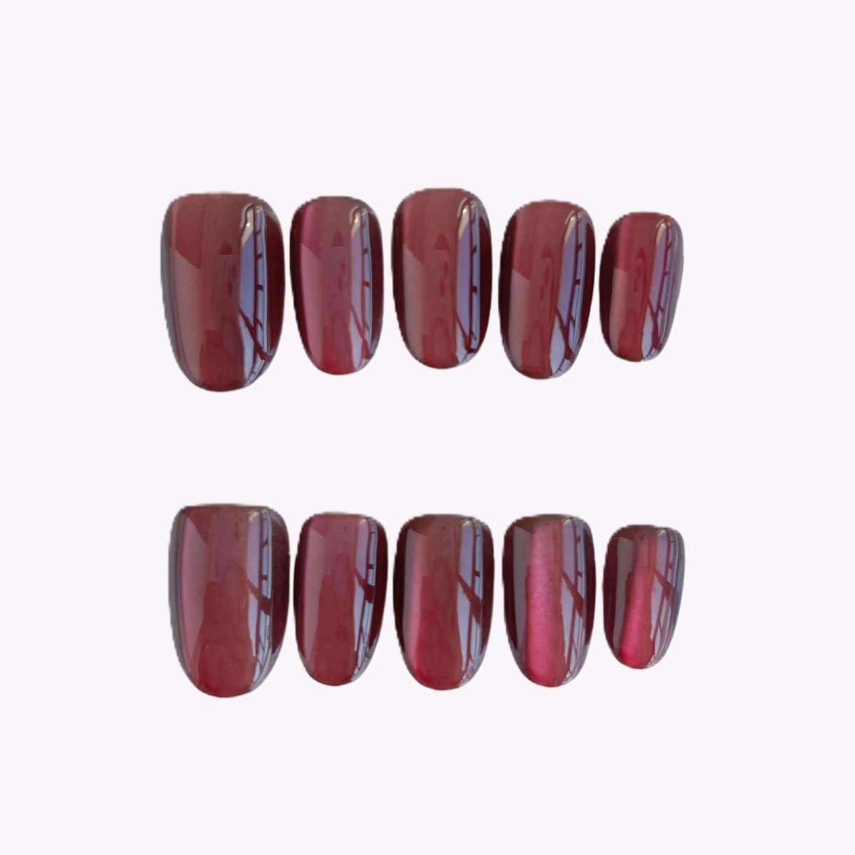 Velvet Eclipse press-on nail set in display case