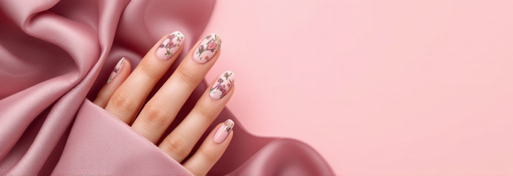 Pink Satin Nails Header 1