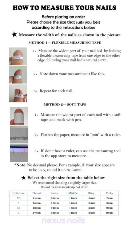 How To Measure your nails